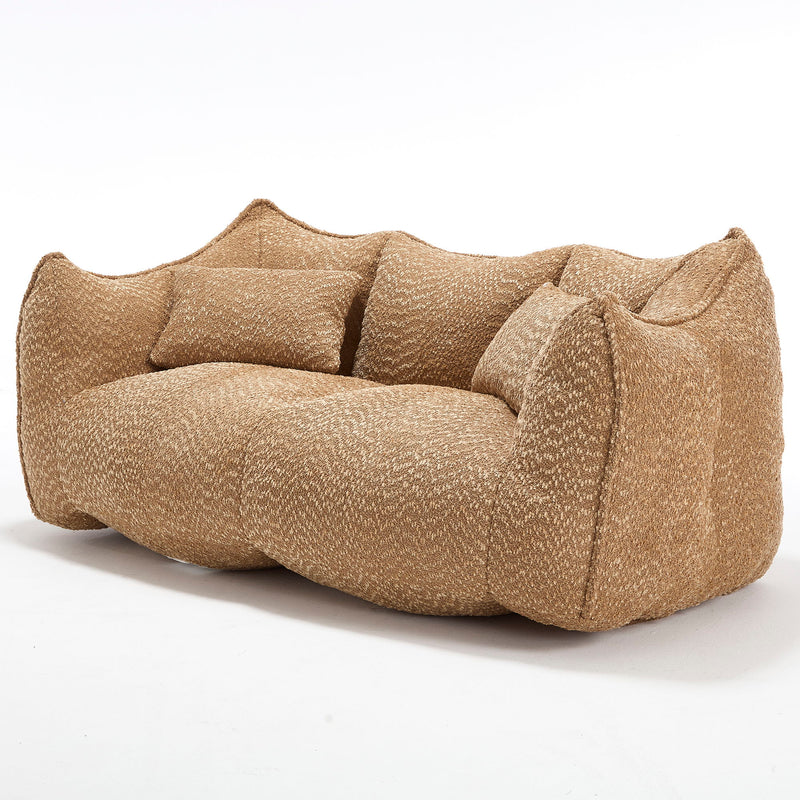 Comfortable Dual Beanbag Chair With High Resilience Foam Core For 2 People