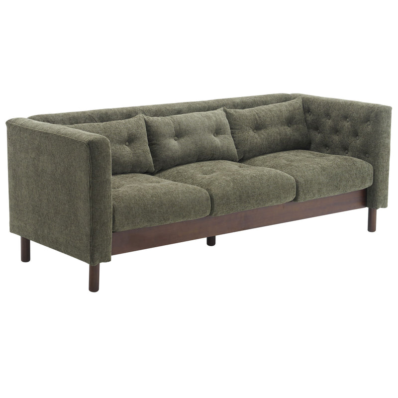 Upholstered Sofa Modern 3 Seater Sofa Couch With Tufted Design For Living Room