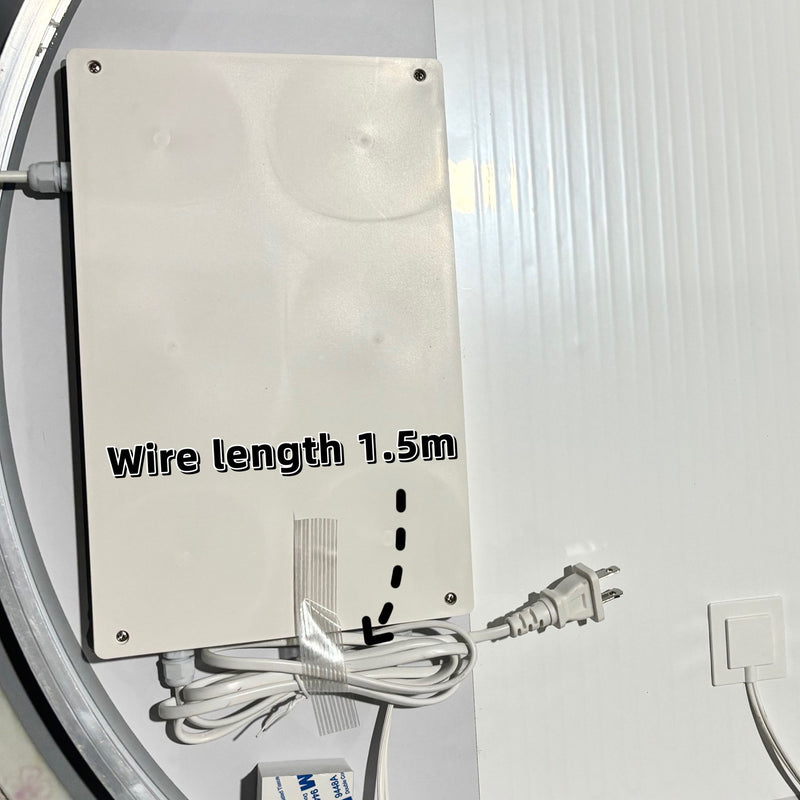 LED Bathroom Mirror, Anti Explosion Glass, Rust Resistant, Anti Fog, Tri Color