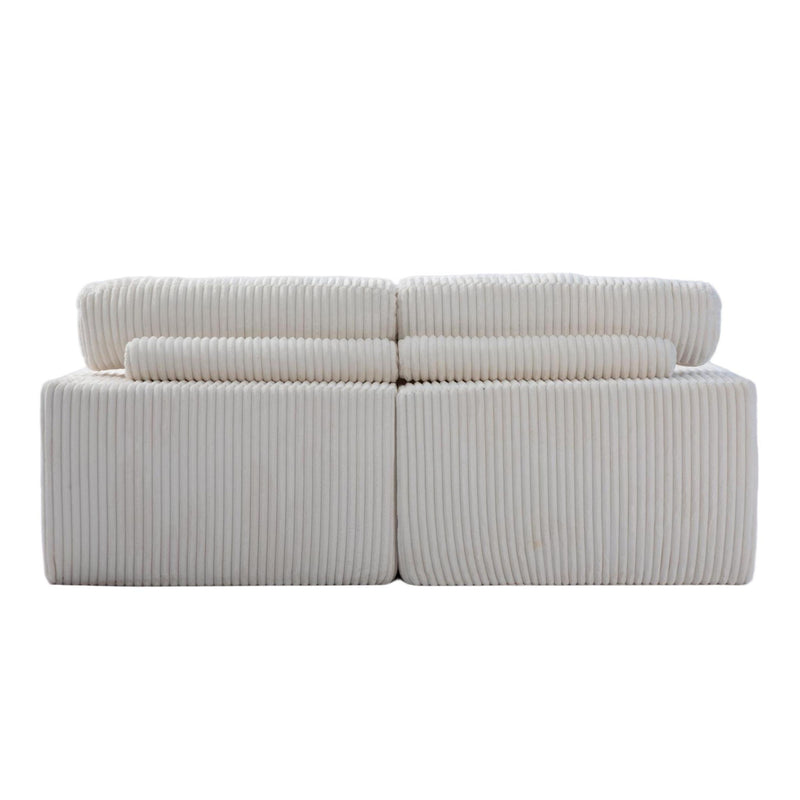 Double Chaise Lounge Chair, Oversized Upholstered Sleeper Cloud Couch