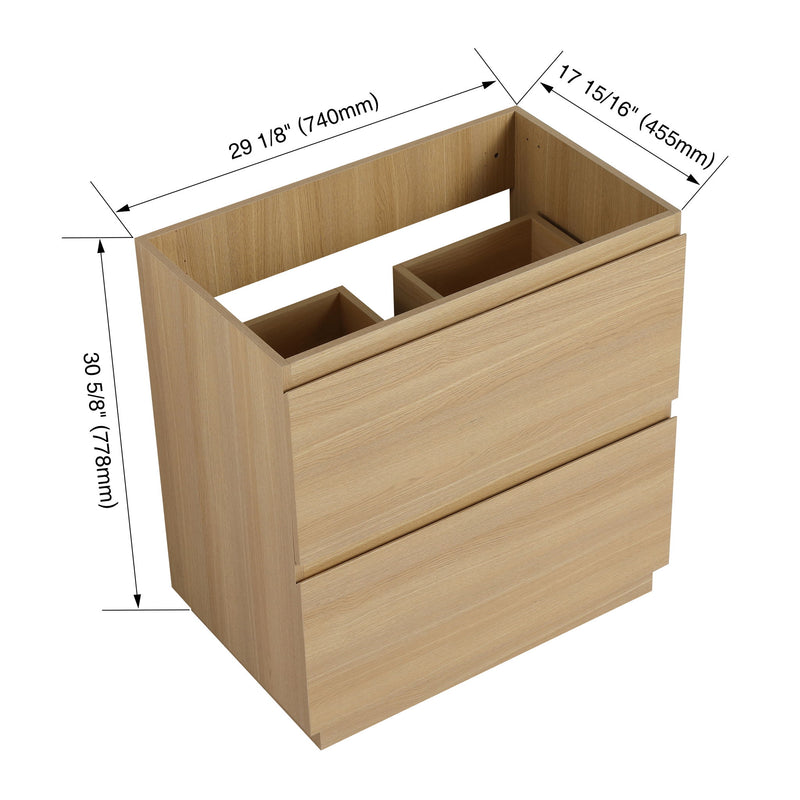 Modern Freestanding Bathroom Vanity Cabinet With Double Drawer