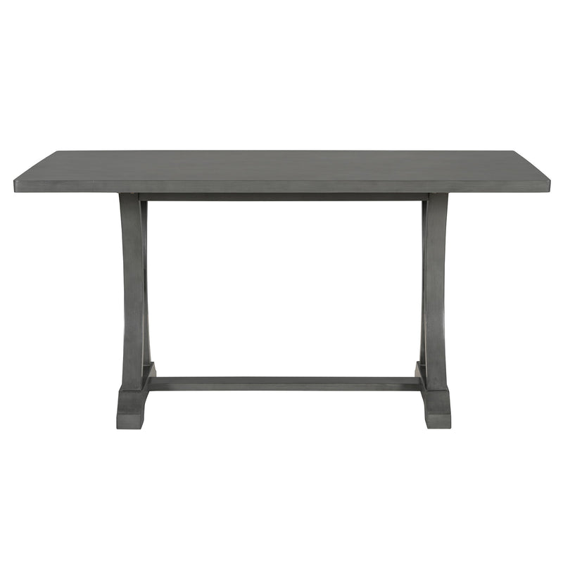 Dining Table Set With 4 Upholstered Chairs And Bench