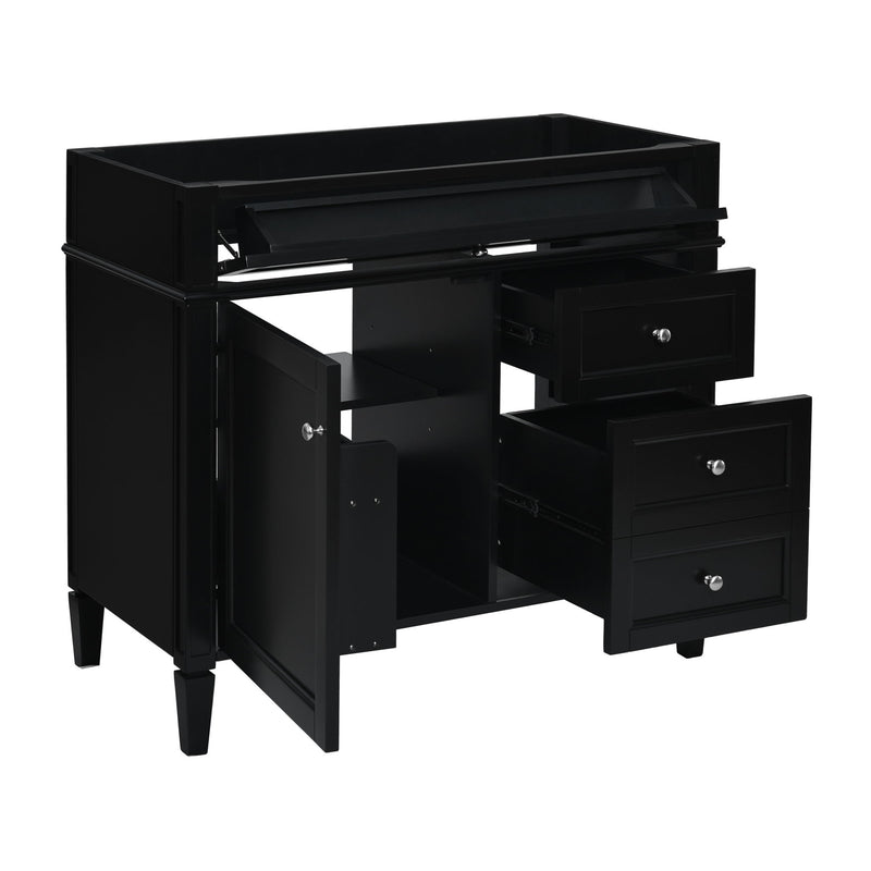 Bathroom Vanity With 2 Drawers And Tip-Out Drawer, Storage Cabinet