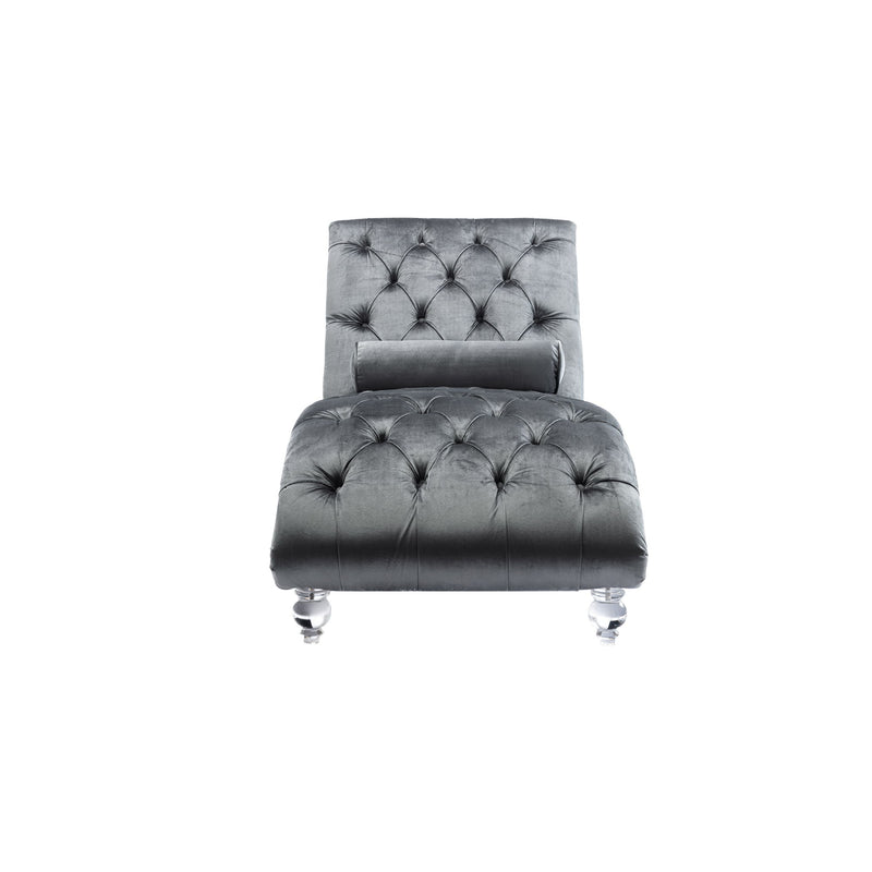 Chaise Lounge Indoor, Button Tufted Upholstered Chaise Lounge Chair With Pillow