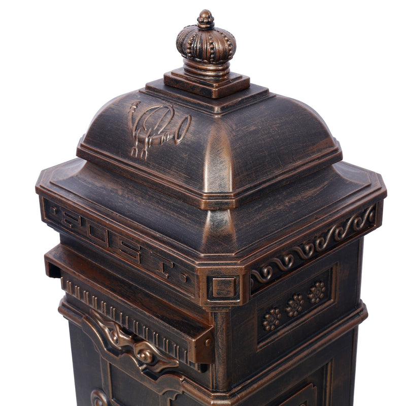 Mailboxs Residential Large-Capacity Letter Box, Rainproof Postbox Statue