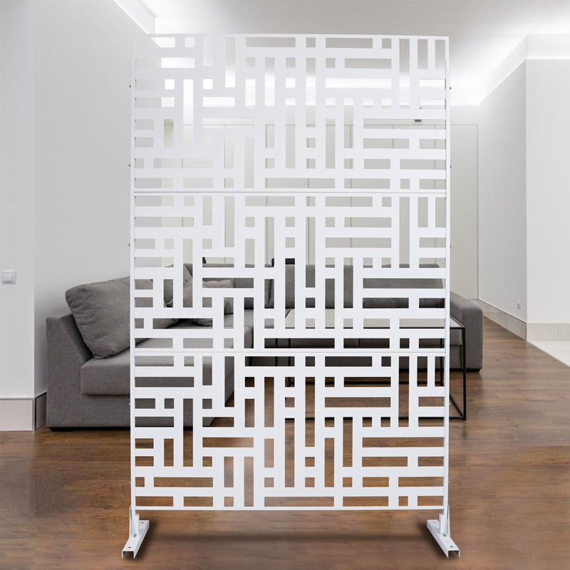 Decorative Freestanding Metal Privacy Screen For Indoor & Outdoor Use