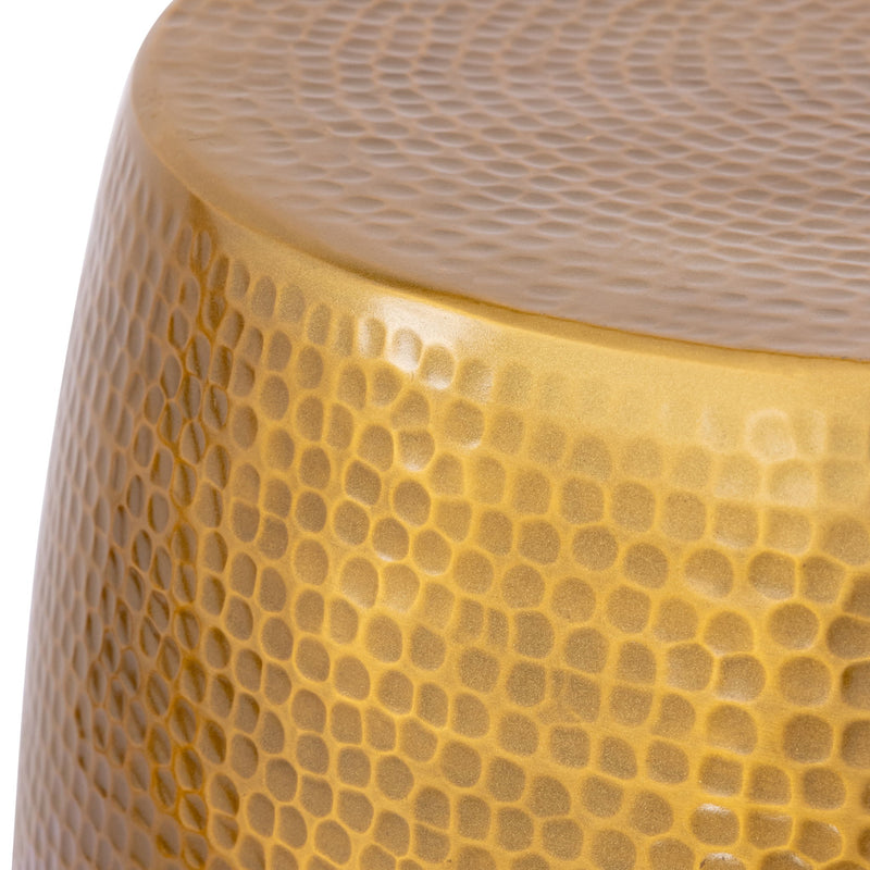 2 Piece Coffee And End Table Set, Oval Design - Gold