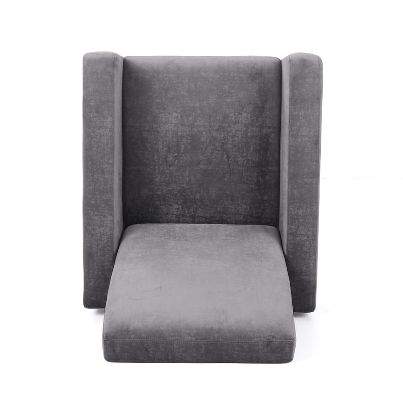 Bolt - Upholstered Recliner Chair With Stainless Steel Base - Gray