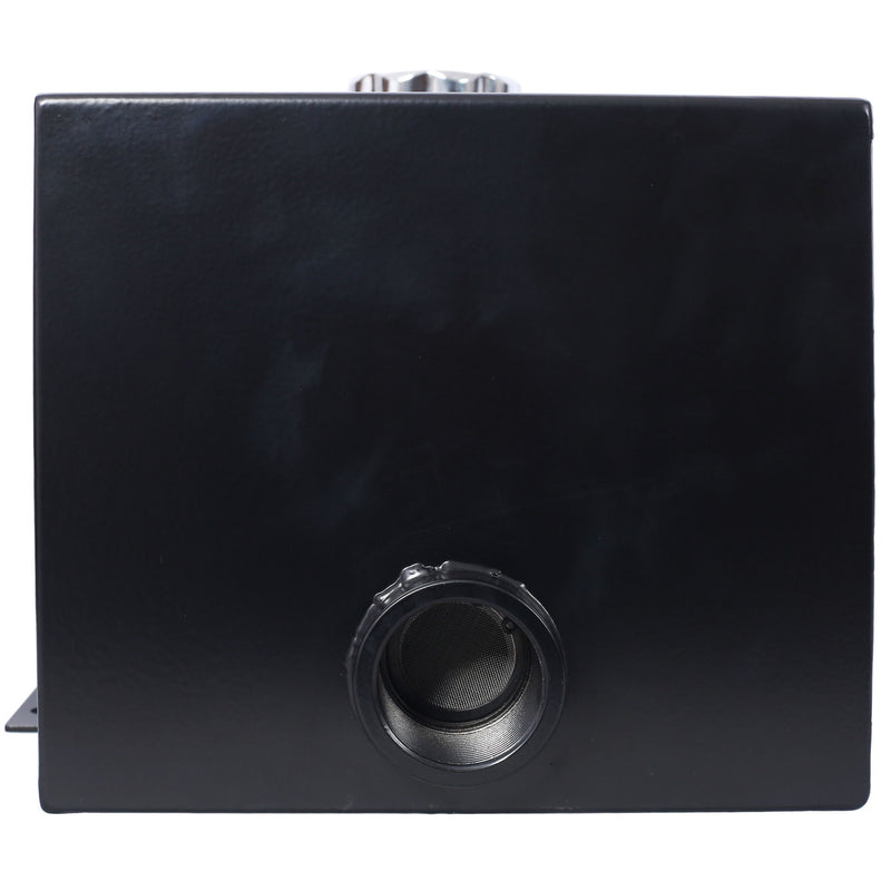 Heavy Duty 5 Gallon Steel Hydraulic Fluid Reservoir Tank With Mounting Foot, 14 Gauge - Black