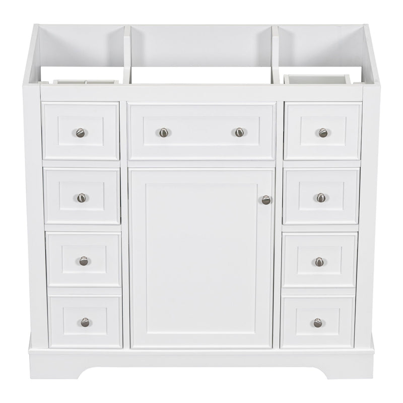 Modern Bathroom Vanity Base Only With 1 Cabinet And 6 Drawers