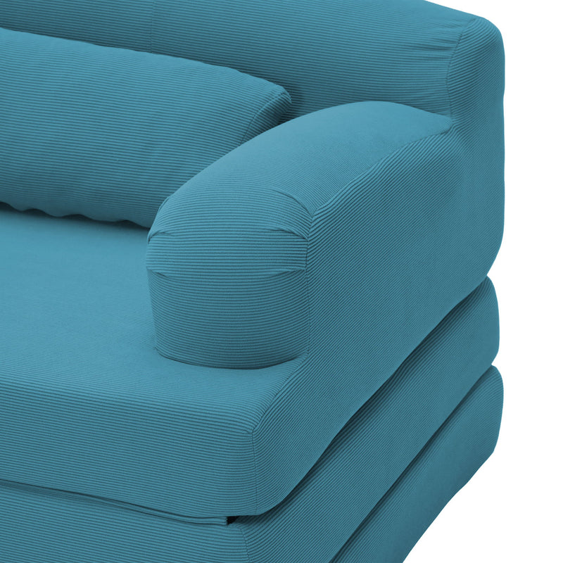 2 Seater Sofa Bed, Compact Foldable Floor Couch