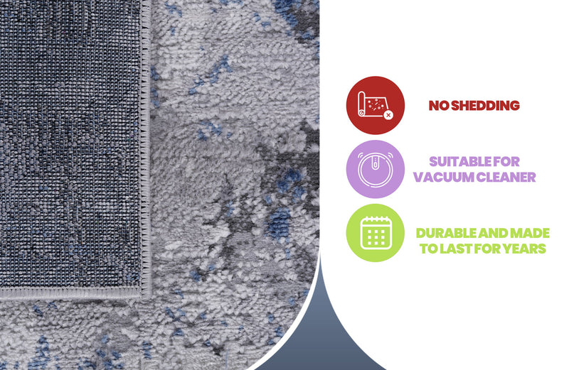 Marfi - 6' X 9' Abstract Area Rug - Silver
