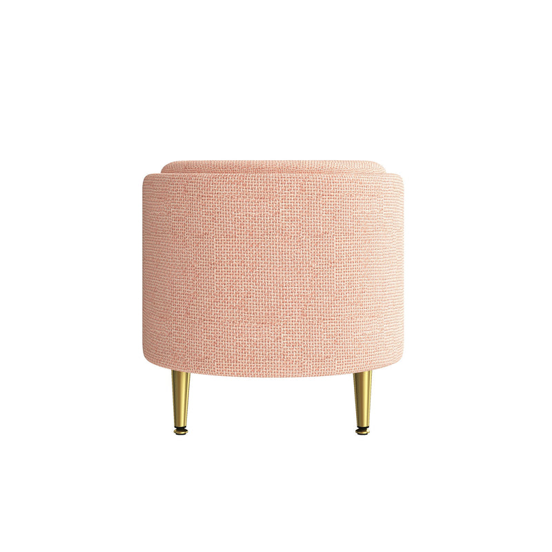 Modern Oval Storage Ottoman With Upholstery