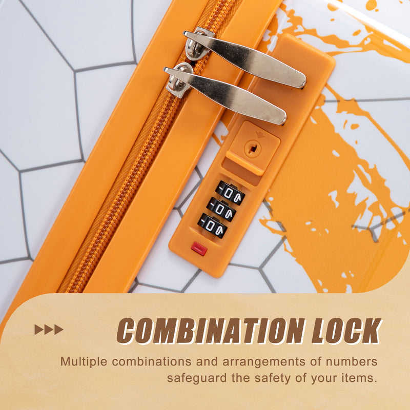 3 Piece With Combination Lock And Silent Wheels