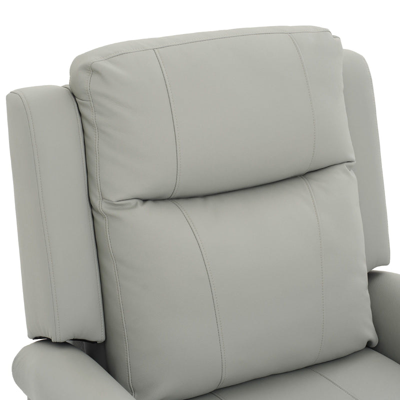Manual Recliner Chair With 270 Degree Swivel, Massage & Heating, Dual Reclining Positions