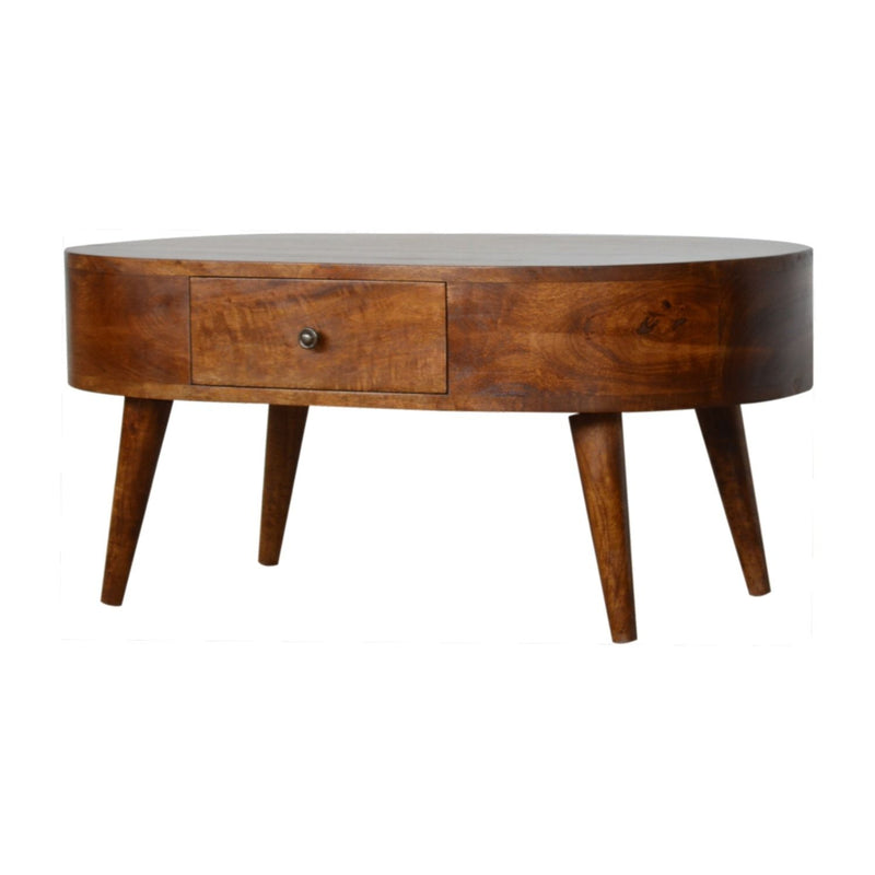 Rounded Wood Table