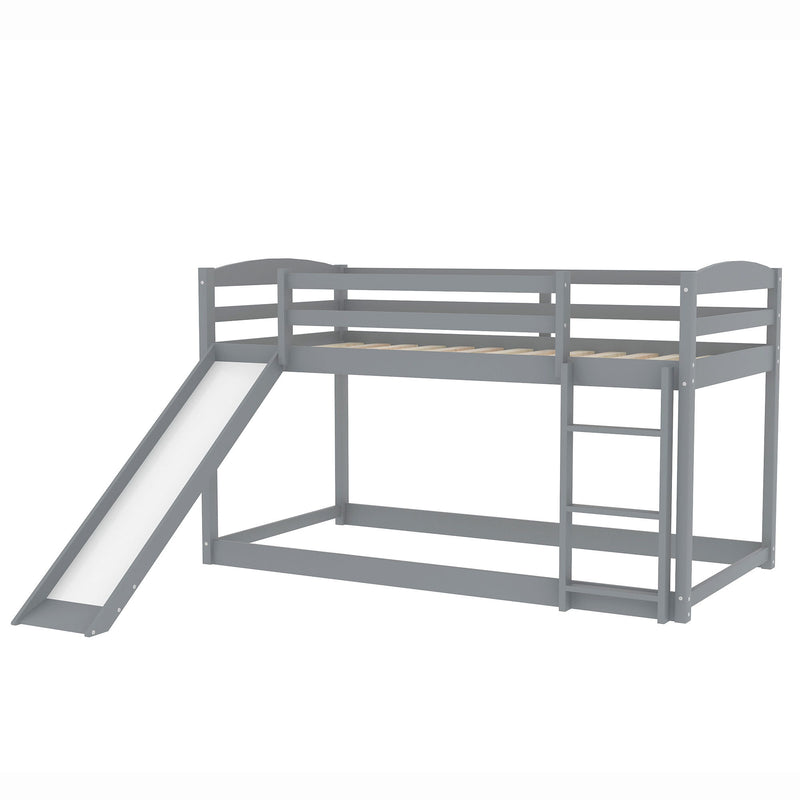 Durable Bunk Bed With Convertible Slide And Ladder