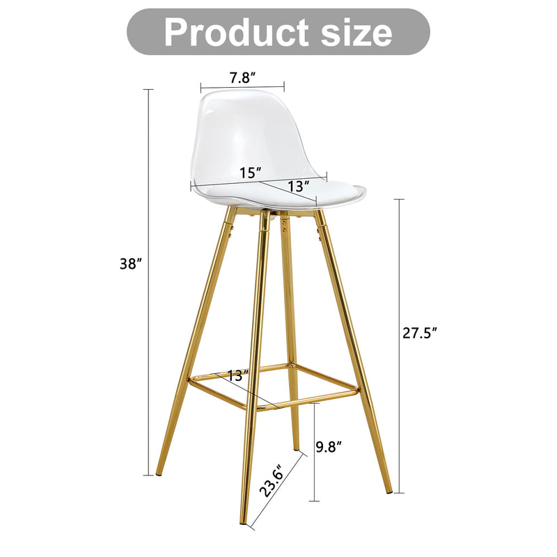 Stylish Upholstered Bar Chairs With Metal Leg