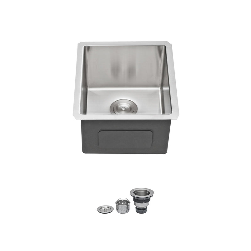 Undermount Stainless Steel Kitchen Sink, Deep Single Bowl Basin