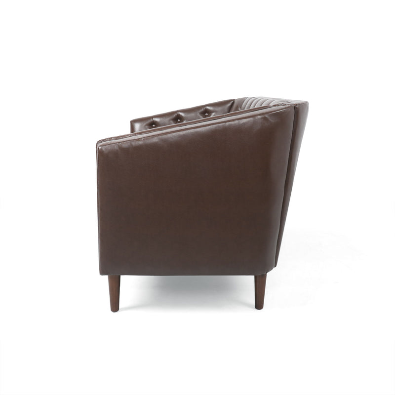 Sophisticated Loveseat With Diamond Stitched Detailing