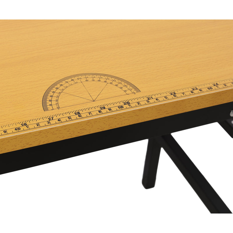 Portable Folding Work Table With Measuring Tape And Angle Finder Steel - Black