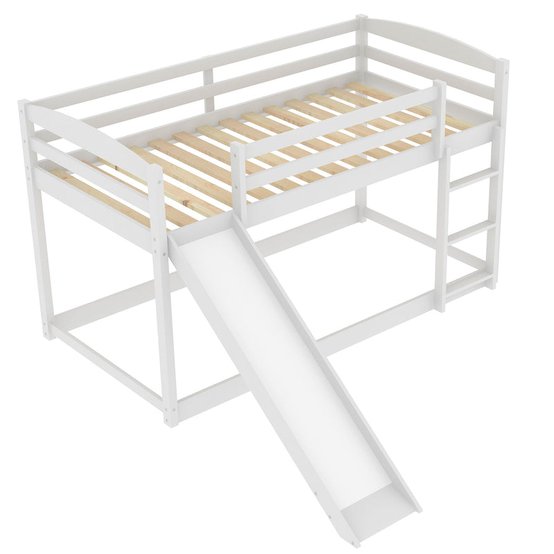 Durable Bunk Bed With Convertible Slide And Ladder