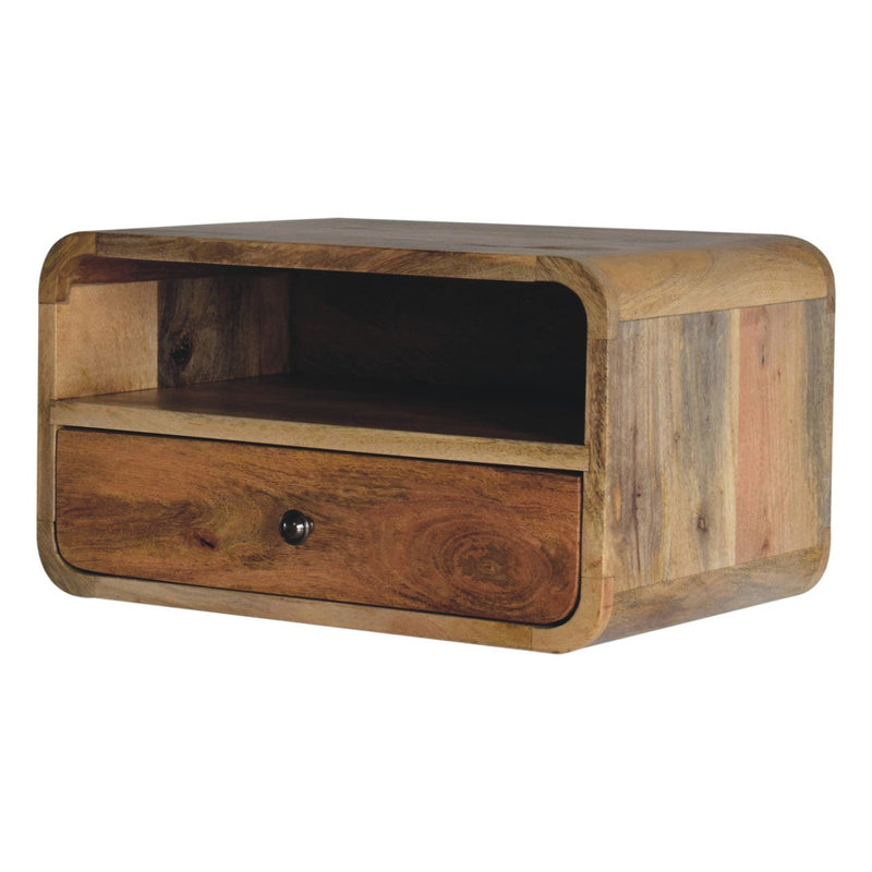 Curved Upper Slot Floating Nightstand