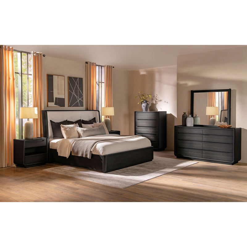 Bangor - 2 Drawer LED Nightstand With USB - Black