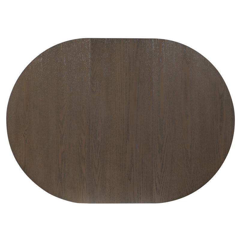 Round Extendable Dining Tabl, Middle Leaf, Curved Legs