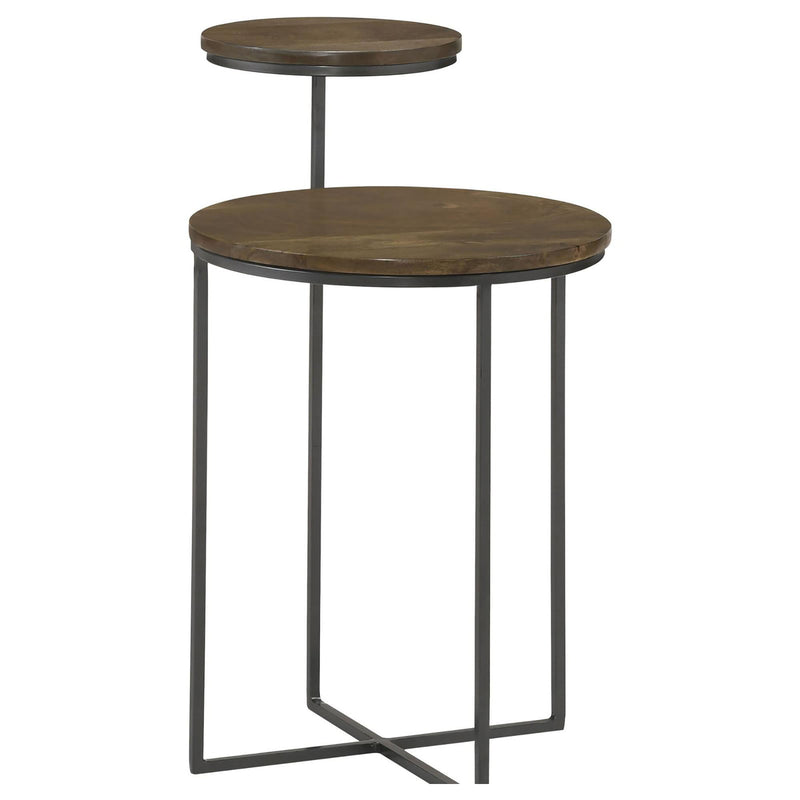 2 Tier Accent Table - Brown