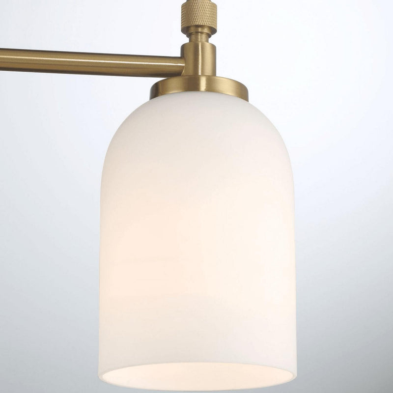 Meadows - 3 Lights Vanity Brush Bathroom Wall Light For Bathroom Over Mirror - Black / Gold / White