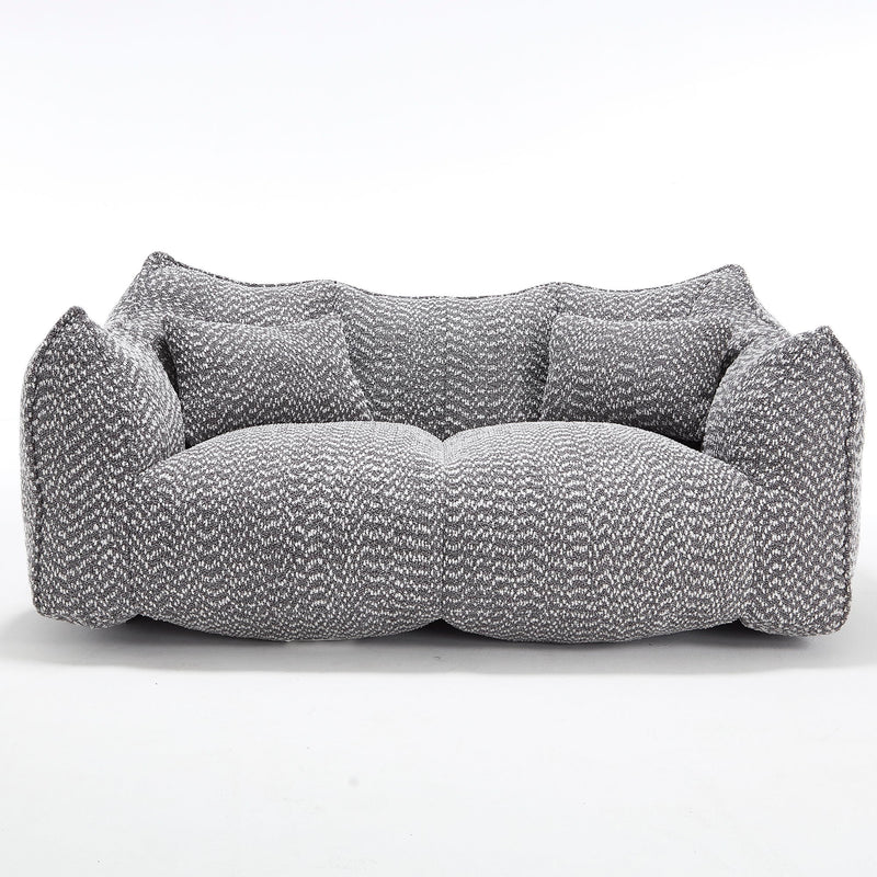 Comfortable Dual Beanbag Chair With High Resilience Foam Core For 2 People