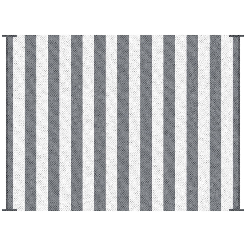 Outsunny - Reversible Outdoor Rug, 9' x 12' Waterproof Plastic Straw Floor Mat, Portable Rv Camping Carpet With Carry Bag, Large Floor Mat For Backyard, Deck, Picnic, Beach - Multicolor
