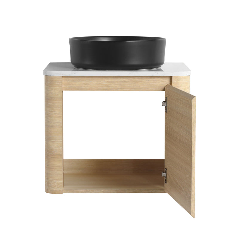 Mounted Bathroom Vanity With Art Sink & 2 Soft Close Doors