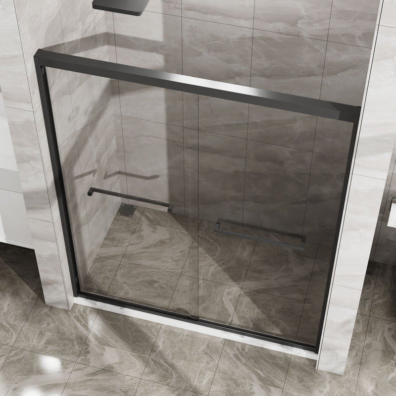 Goodyo - Double Sliding Bathtub Shower Door With Sgcc Clear Tempered Glass
