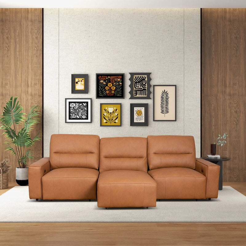 Grant - Triple Power Convertible Sofa - Cognac