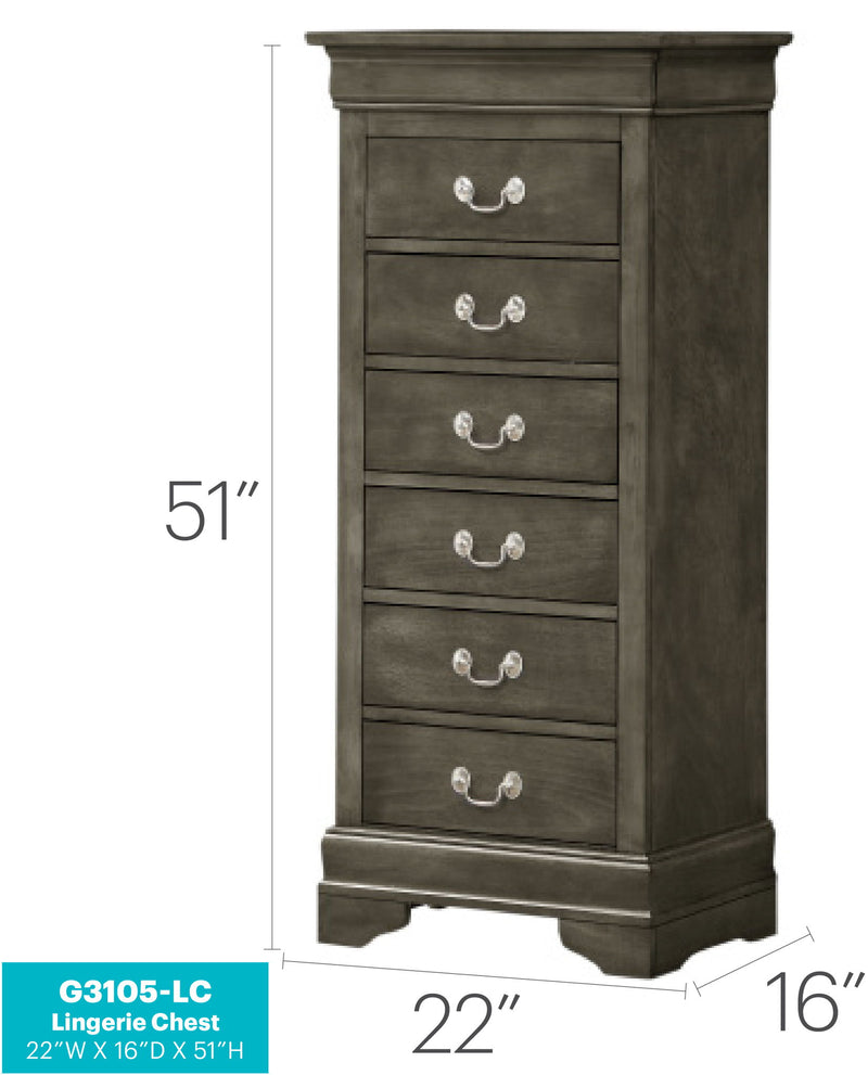 Traditional Style Lingerie Storage Chest Timeless