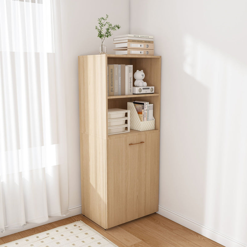 Stretchable Office Desk With Storage Shelves And Mobile Wheels