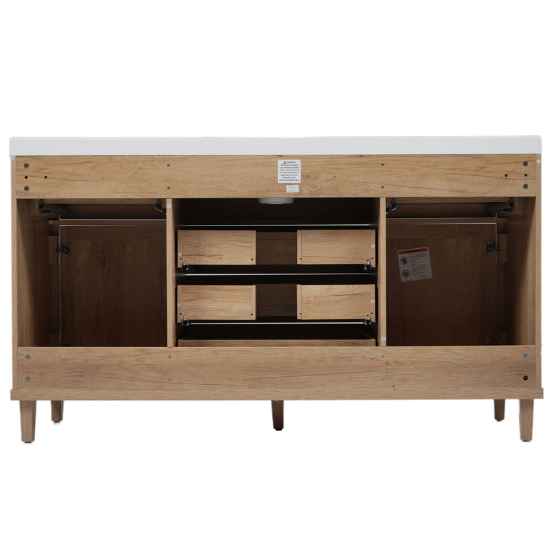 Modern Bathroom Vanity With Sink, Soft Close Drawers