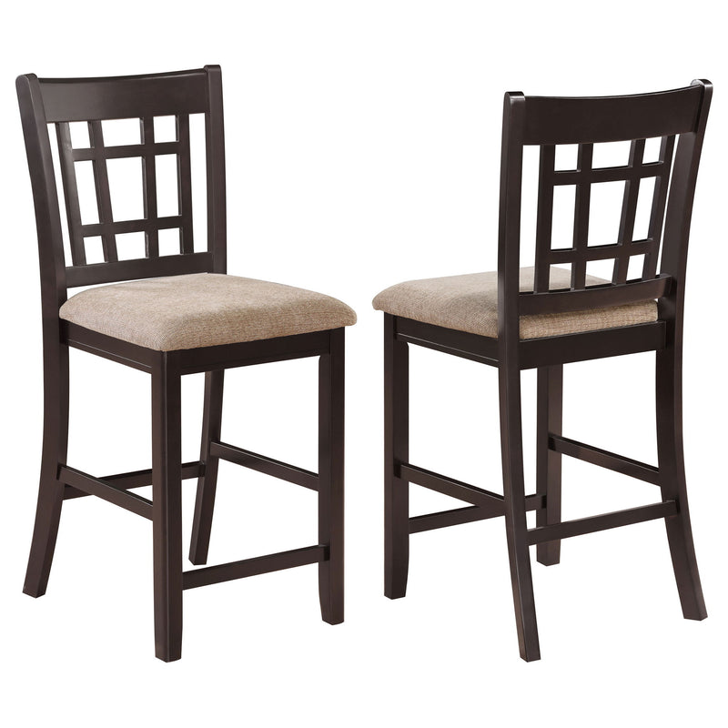 Lattice Back Counter Height Stools (Set of 2)