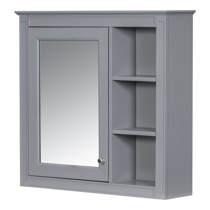 Wall Mounted Medicine Cabinet With Mirror And 3 Open Shelves