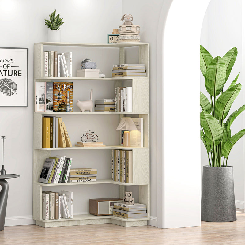 L-Shaped Corner Bookshelf