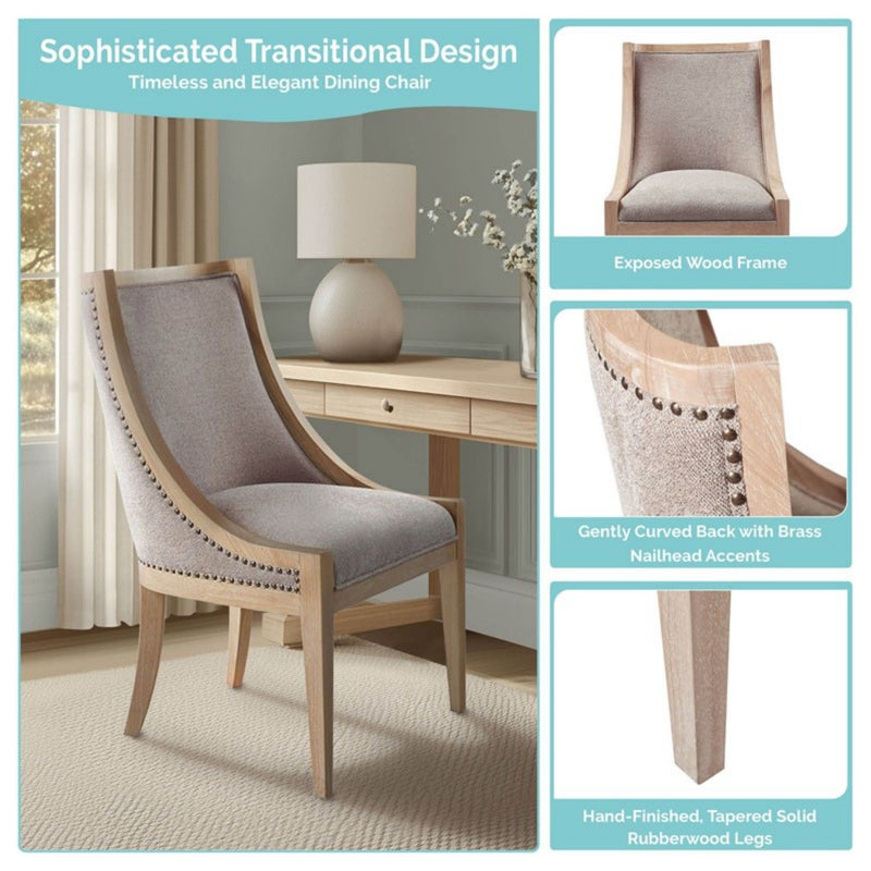 Upholstered Dining Chair With Nailhead Trim