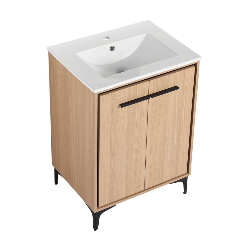 Modern Bathroom Vanity Base With Basin And Storage Cabinet