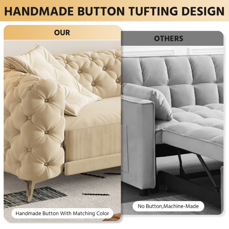 3-In-1 Convertible Sleeper Sofa