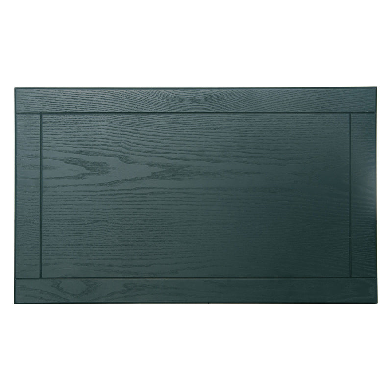 Hollow Carved 3 Drawer Dresser With Metal Handles, Storage Chest For Living Room Or Bedroom - Blackish Green