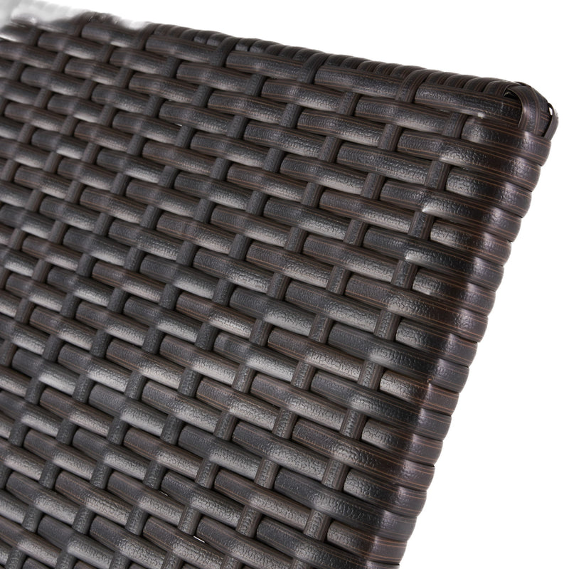 Kauai - Modern Style Pe Wicker Chaise Lounge - Brown Multi