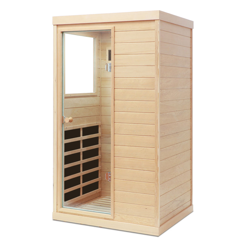 Hemlock Mini 1 Person Far Infrared Door Indoor Sauna Room
