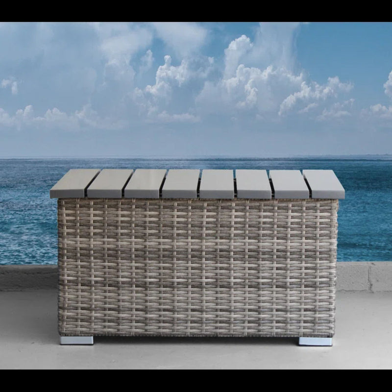 Modern 8 Person Outdoor Seating Group With Cushions - Gray / Gray Mix