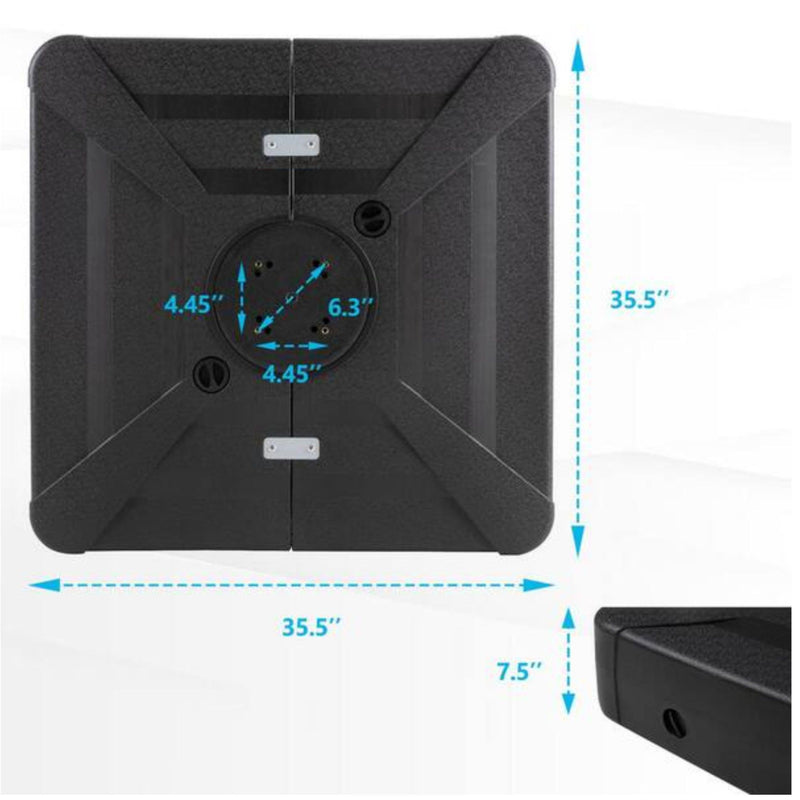 Round Cantilever Patio Umbrella With 360 Rotation & Infinite Tilt Adjustment